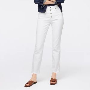 J.Crew High Rise vintage Straight white denim
